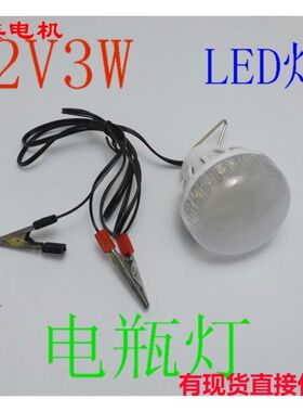 江哥12V LED灯 3Wled节能灯节能灯 应急灯电瓶灯带1米线