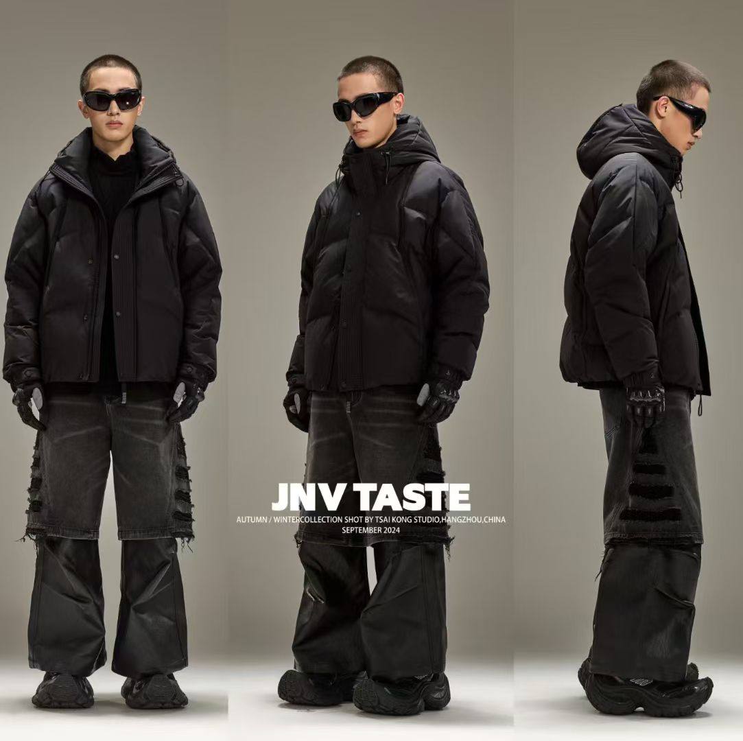 2025男士冬季结构连帽短款羽绒服加厚保暖面包服外套90白鸭绒,男装,羽绒服,淘宝优惠券,粉丝福利购,淘宝优惠卷