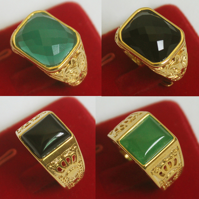 纯黄铜镀金戒指首饰时尚