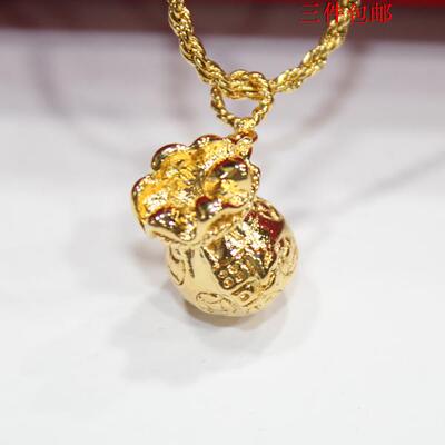 钱袋沙金硬币结婚饰品吊坠送朋友