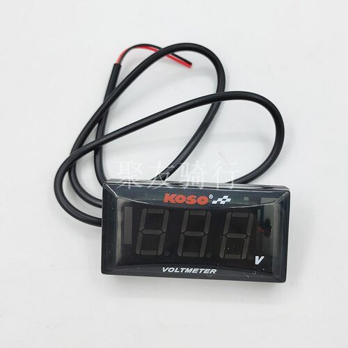 电动车电压表摩托车电摩12V-150V仪表电瓶车防水LED电压表通用表