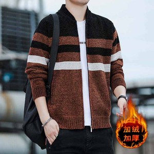 6927P42 男装高档2026新款外套开衫春秋男针织衫雪尼尔保暖上衣冬图片
