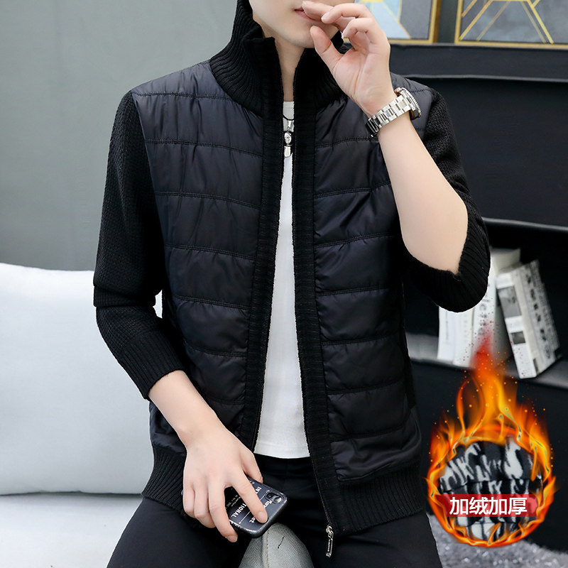 春秋男士百搭立领针织开衫修身毛衣外套加绒加厚男装8806-P40，男装针织衫/毛衣，星座1706