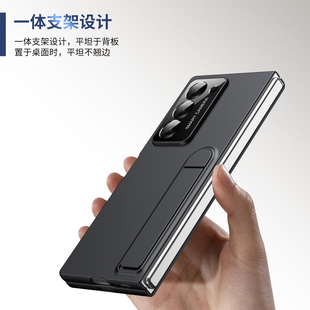适用三星fold3壳膜一体保护套galaxy z fold5新款折叠手机壳全包6带支架高档外壳防摔防刮不留痕机壳升级男女