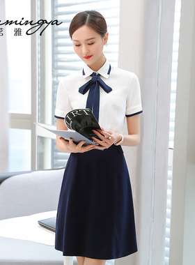 韩茗雅职业装女套装秋时尚气质前台工作服幼儿园教师工装面试正装