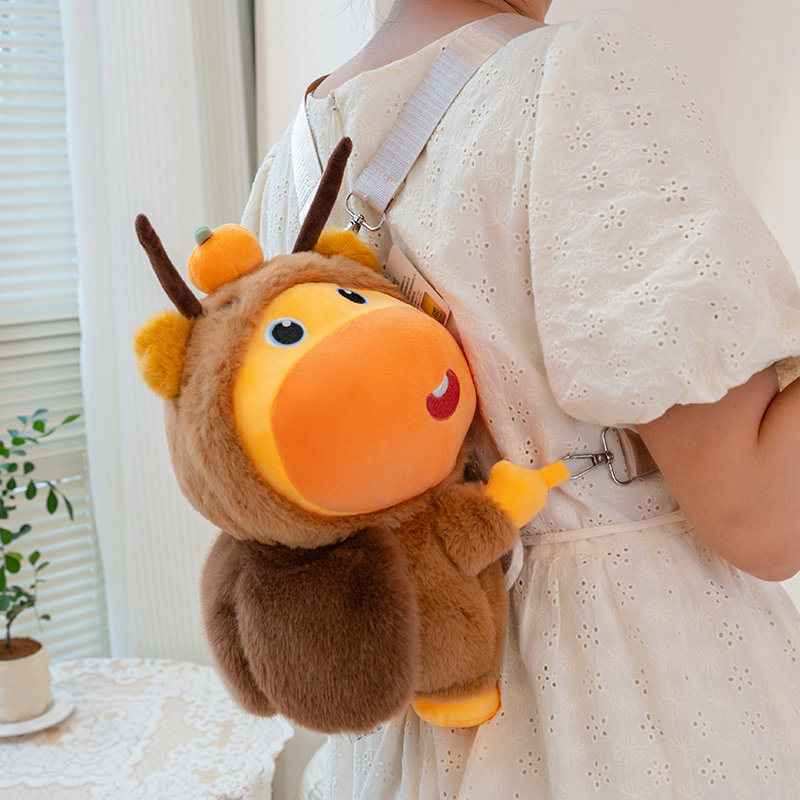 正版可爱水豚噜噜玩偶毛绒双肩背包搞怪小孩书包出游用女生日礼物,玩具/童车/益智/积木/模型,毛绒/玩偶/公仔/布艺类玩具,淘宝优惠券,粉丝福利购,淘宝优惠卷