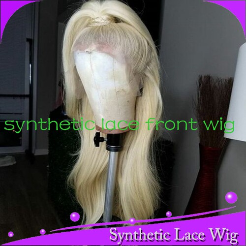 自由分大卷蕾丝整顶假发wavy lace wig高温丝哑光头套可染可烫