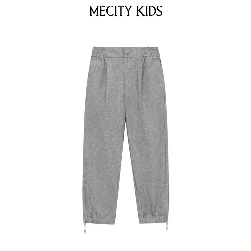 mecity kids童装夏男童肌理感慢跑梭织长裤