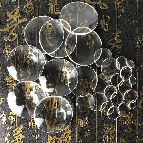 圆形玻璃镜片12mm25mm30mm50mm放大镜微型双凸单凸10倍30倍小镜片 - 封面