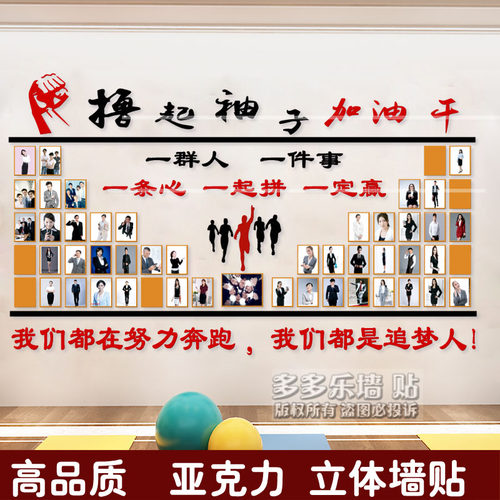 亚克力立体墙贴 公司企业文化 团队风采  员工风采 文化墙 照片墙 - 封面