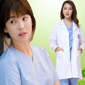 韩版 纯棉男女洗手衣医生隔离服刷手衣半永久美容服医生服 修身