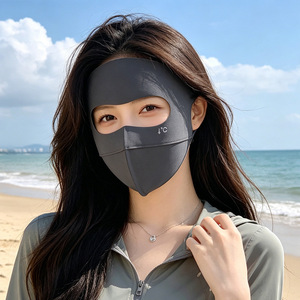 夏季无痕冰丝防晒面罩女防紫外线全脸脸罩户外骑行透气脸基尼批发