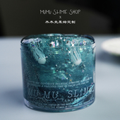 静寂 蓝色晕染水母水晶泥木木史莱姆slime起泡胶儿童橡皮泥 海