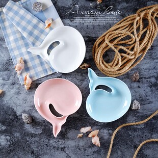 陶瓷汤碗花形碗蛋糕碗可爱叶子型点心甜点盘零食小吃蛋糕盘寿司碟