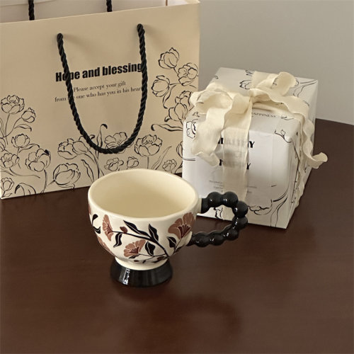 下午茶花韵马克水杯咖啡杯伴手礼