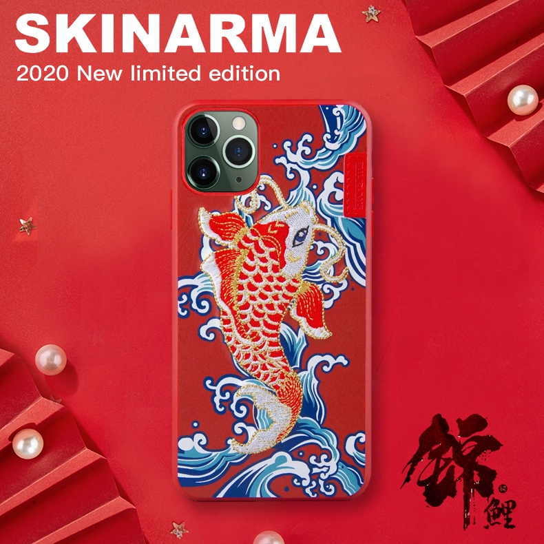 skinarma日本iPhone12手机壳潮牌苹果11手机壳XR红锦鲤鱼12ProMax腕带xsmax创意6p原创XS网红8p/7plus卡通6sp 3C数码配件 手机保护套/壳 原图主图