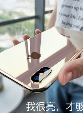 Benks苹果X手机壳iPhone XS Max透明硅胶XR镜头全包防摔XMAX简约iPhonex潮牌超薄软壳8x气囊女男金黑色保护套