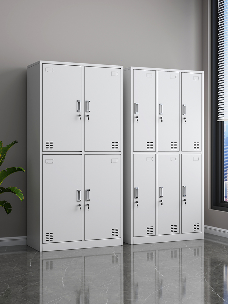 Factory staff locker four-door dormitory locker six-door bathroom changing wardrobe with lock 24-door metal shoe cabinet