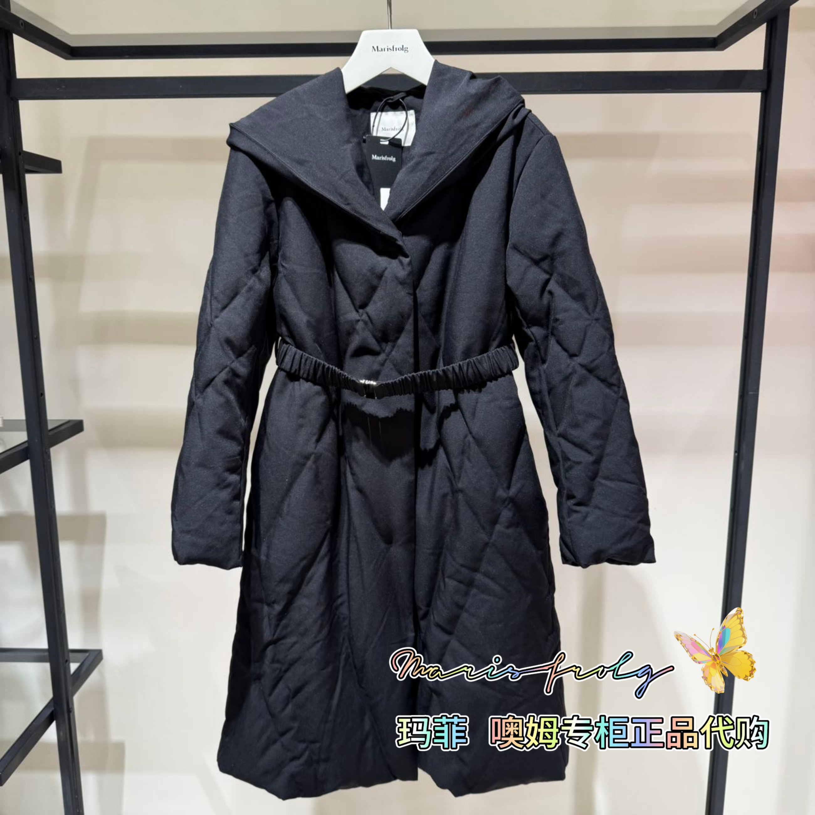 【商场专柜】玛丝菲尔正品冬季白鹅绒中长羽绒服T1EG4720Y 原5480