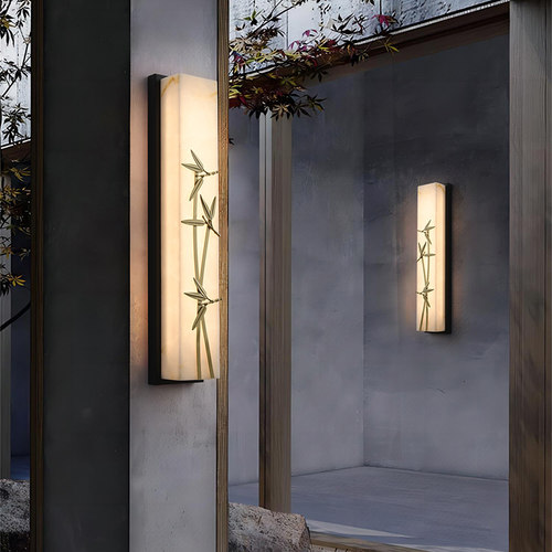 迪圣奇新中式仿云石户外壁灯