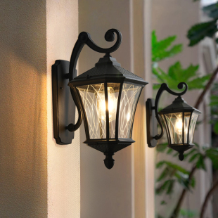 户外防水太阳能壁灯花园别墅欧式庭院露台灯室外大门阳台墙壁灯