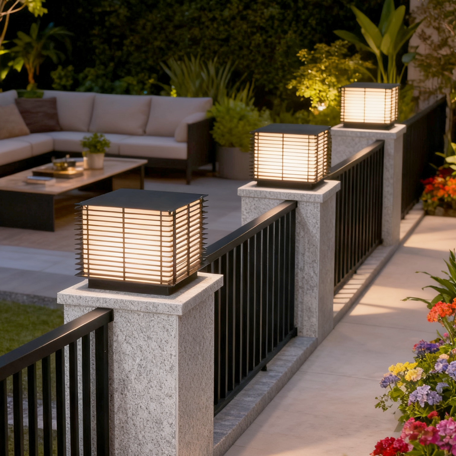 西班牙光影太阳能柱头