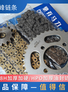 适用铃木摩托车EN125套链GN钻豹GS125/HJ125K-2A耐磨加厚链条链盘