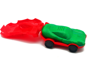 杰思创乐园橡皮泥模具工具套装儿童手工制作男孩汽车彩泥印模玩具