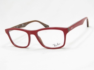 板材 近视 眼镜架 眼镜框 RB5279 2000 5130 5131大红色 复古款1