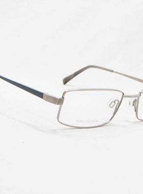 夏蒙 纯钛 眼镜架 CH8190 GR 银灰色方框 眼镜框1