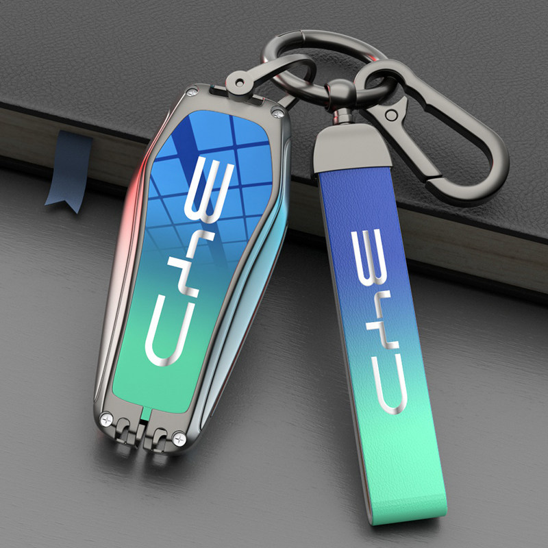 24款新比亚迪汉钥匙套海鸥高级宋plus经典海豚男女士唐专用壳扣包