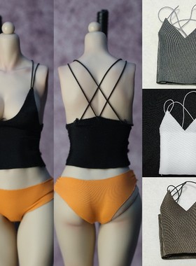 DMTOYS1比6兵人衣服女吊带背心12寸tbl包胶女素体人偶服装模型