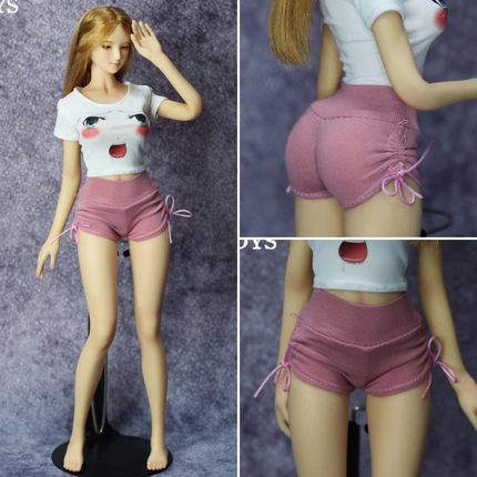 1比6兵人衣服女可爱运动风热裤12寸tbl包胶女素体人偶服装模型