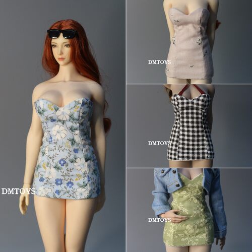 DMTOYS1比6兵人衣服抹胸连衣裙