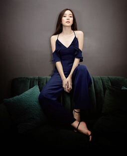 泰国潮牌女夏新款时尚性感露肩荷叶边吊带高腰显瘦气质名媛连体裤