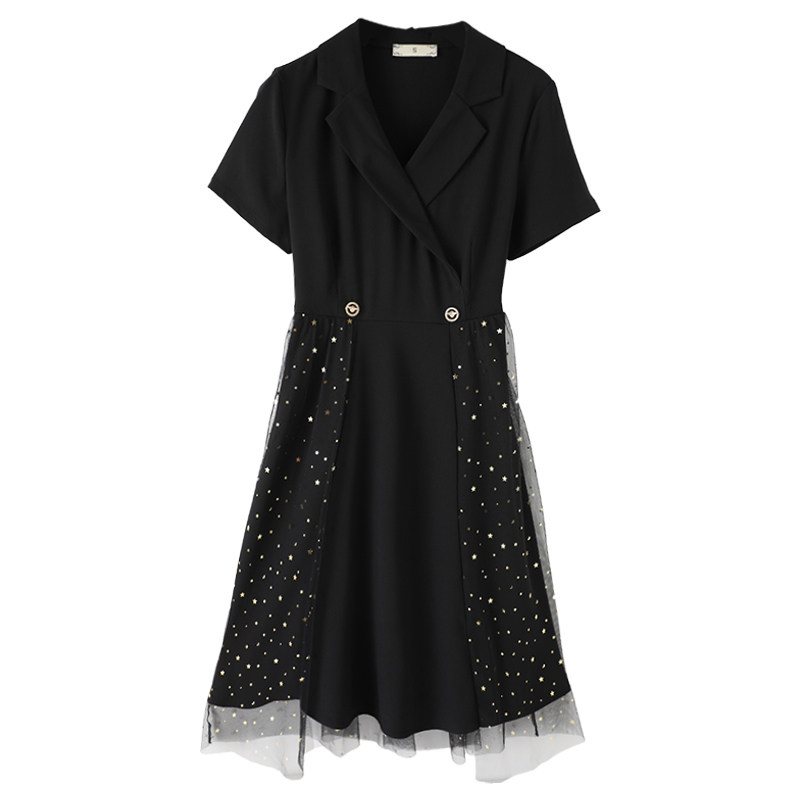 伊自尚大码女装2020年新款胖妹妹连衣裙夏季微胖显瘦气质法式裙子