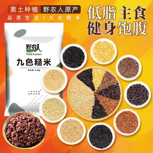 健身低脂九色糙米饭低升糖米5斤