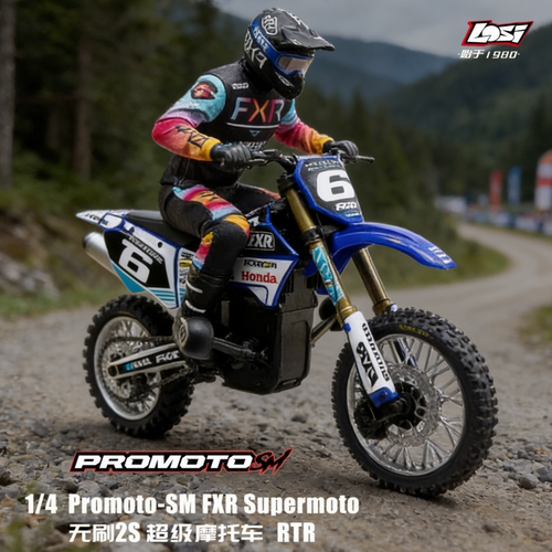 LOSI新品2026款 1/4 PROMOTO-SM FXR SUPERMOTO 无刷2S超级摩托车
