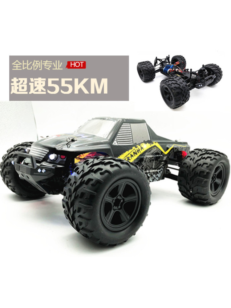 합금 고속 브러시리스 원격 제어 자동차 오프로드 차량 4륜 구동 RC 전문 경쟁 자동차 큰 발 드리프트 클라이밍 짧은 트럭 자동차