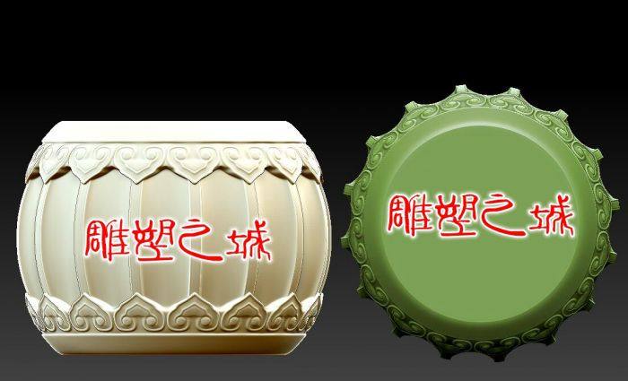 圆雕图 三维立体图 3D打印机模型 STL文件 鼓珠1