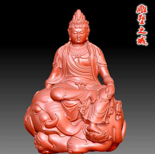 三维立体图3D打印雕刻图stl圆雕图   9130普贤菩萨佛像神