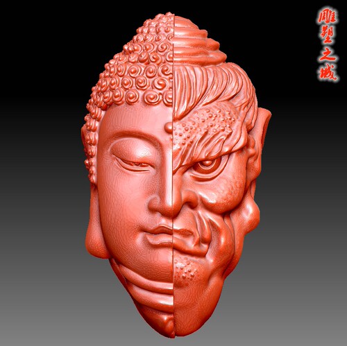 圆雕图三维图STL雕刻素材3D打印立体图精雕   新一念之差1