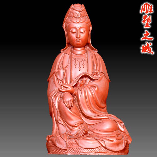 三维立体图3D打印雕刻图stl圆雕图   如意坐观音