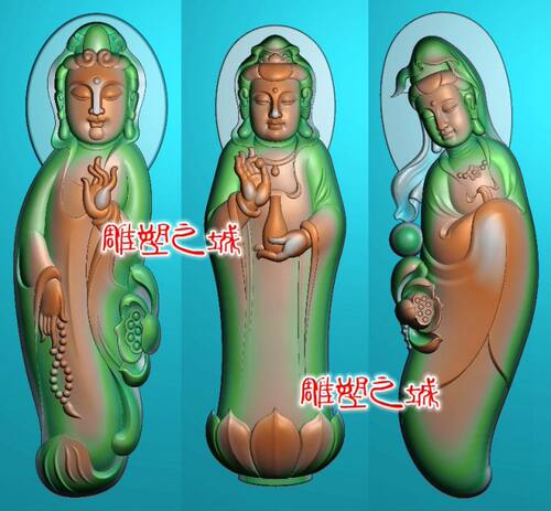精雕图 灰度图 浮雕图 三圣吊坠图