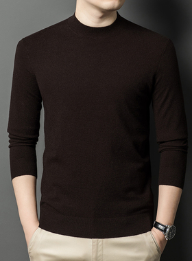 冬季精仿羊毛针织纯色毛衣68826