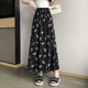 宽松显瘦高腰中长款 薄款 a字大摆伞裙 韩系碎花半身裙子女夏季 大码