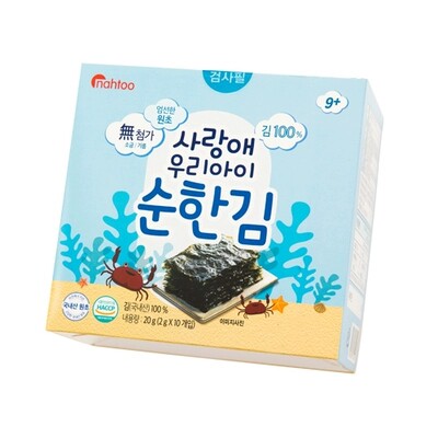 韩国儿童辅食 海苔 无调味紫菜 20g