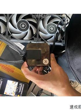 议价ek 360水冷带amd扣具。橙色可以正常使用。冷头带灯