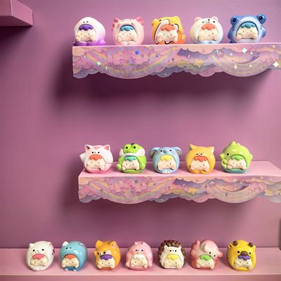 正版崽崽乐园萌粒盲袋手办可爱动物园水族馆公仔盲盒摆件生日礼物