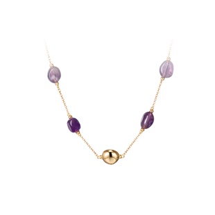 Fellala/翡拉拉「糖果」系列紫水晶项链官方饰品女首饰生日礼物